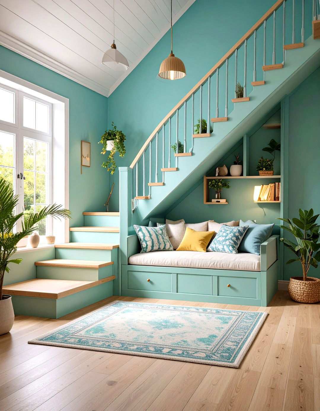 Under Stair Reading Hideaway - 24 Living Room Nook Ideas