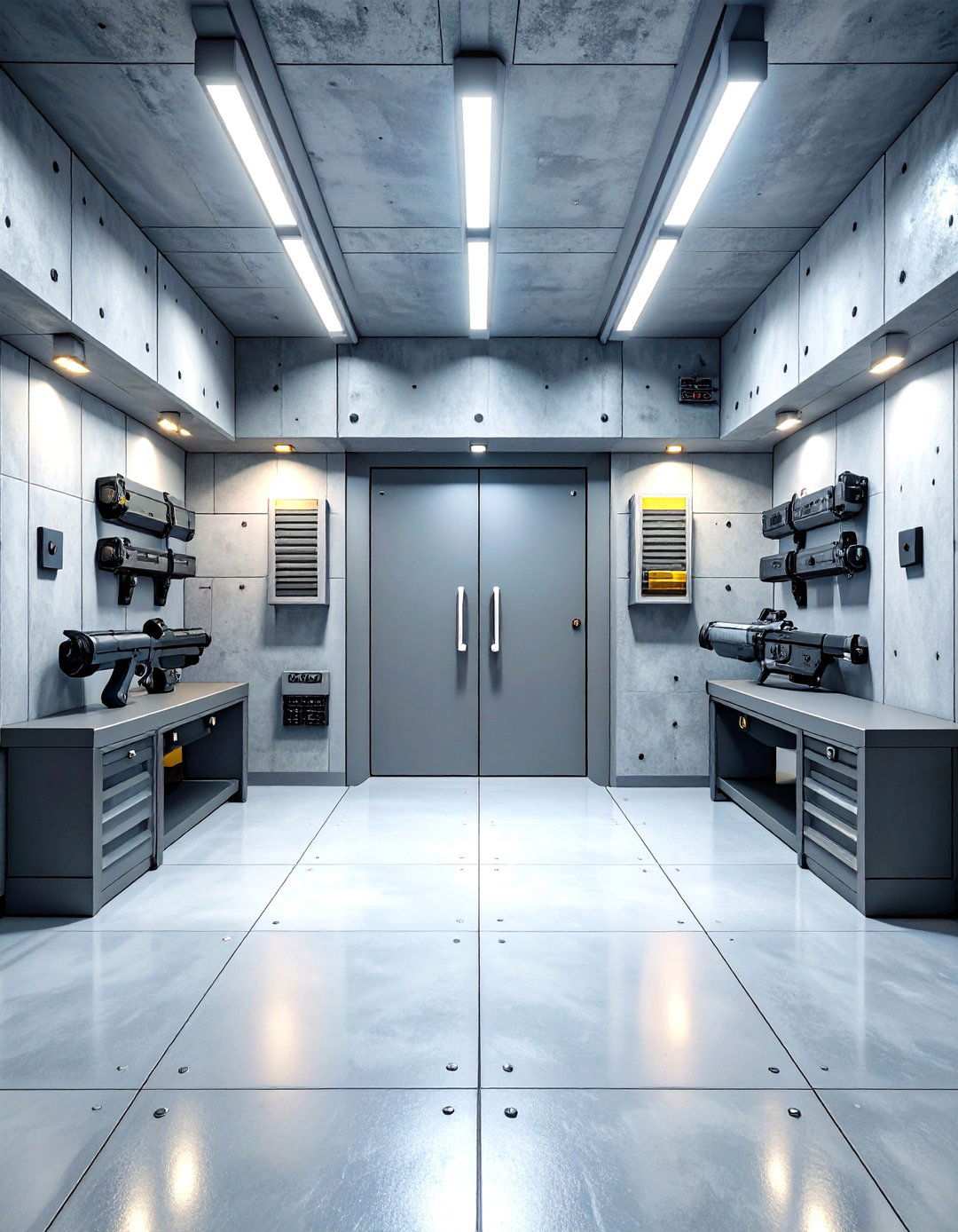 Underground Vault Bunker Room - 24 Man Cave Gun Room Ideas