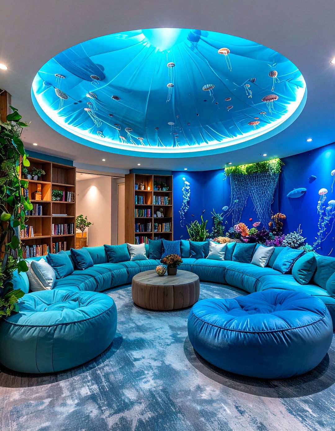 Underwater Ocean Reading Grotto - 24 kids reading nook ideas