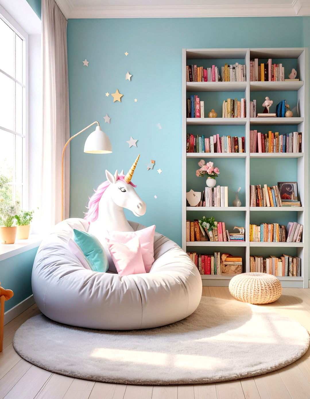 Unicorn Reading Nook Haven - 24 Unicorn Bedroom Ideas