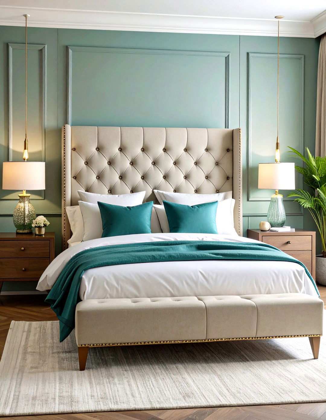 Upholstered Tufted Headboard Bed - 24 Unique Bed Design Ideas
