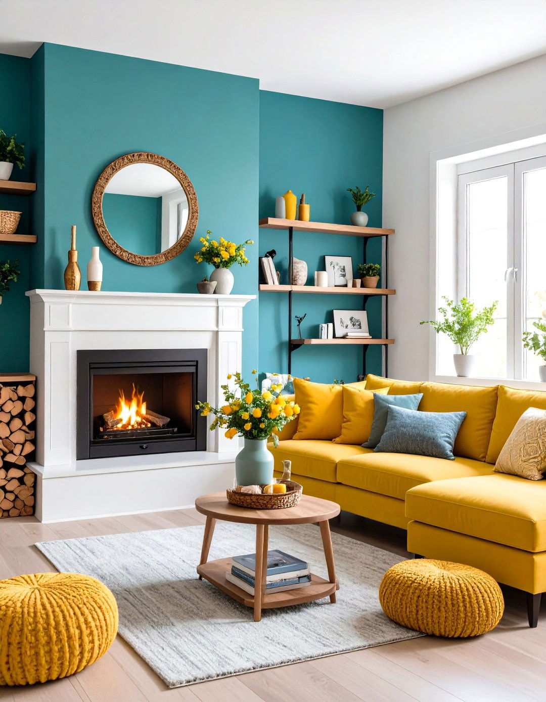 Urban Apartment Adaptation - 24 Living Room Ideas With Sectionals and Fireplace