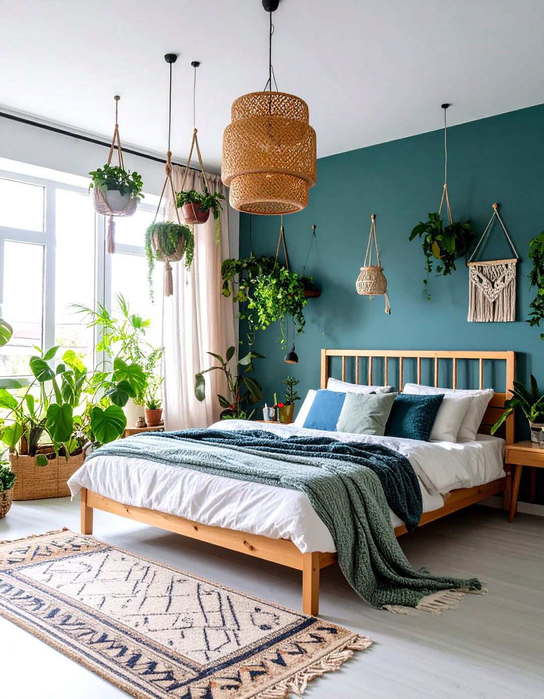 Urban Jungle Plant Theme - 24 Small Boho Bedroom Ideas