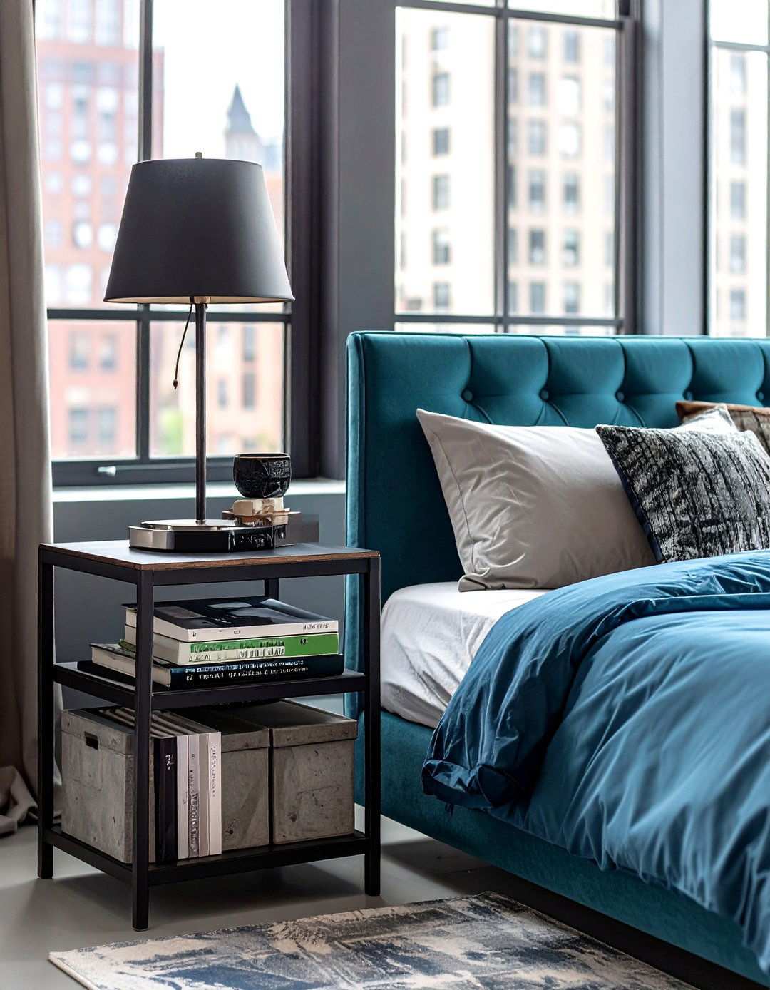 Urban Loft Industrial - 24 Nightstand Decor Ideas