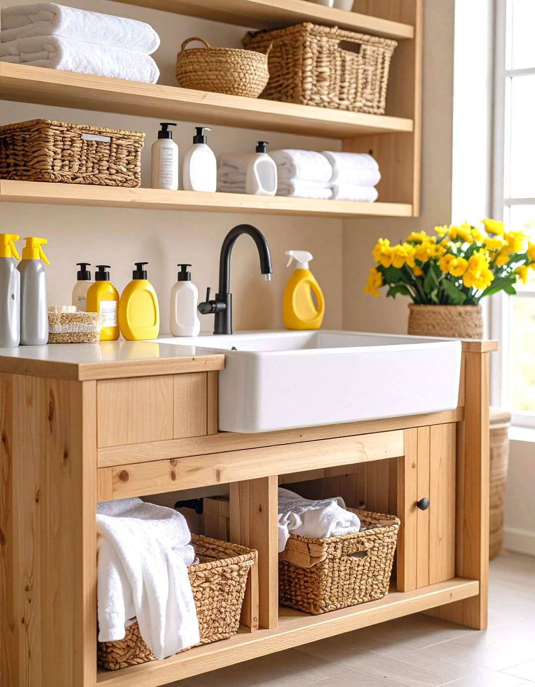 Utility Sink Cabinets - 24 Laundry Room Storage Ideas