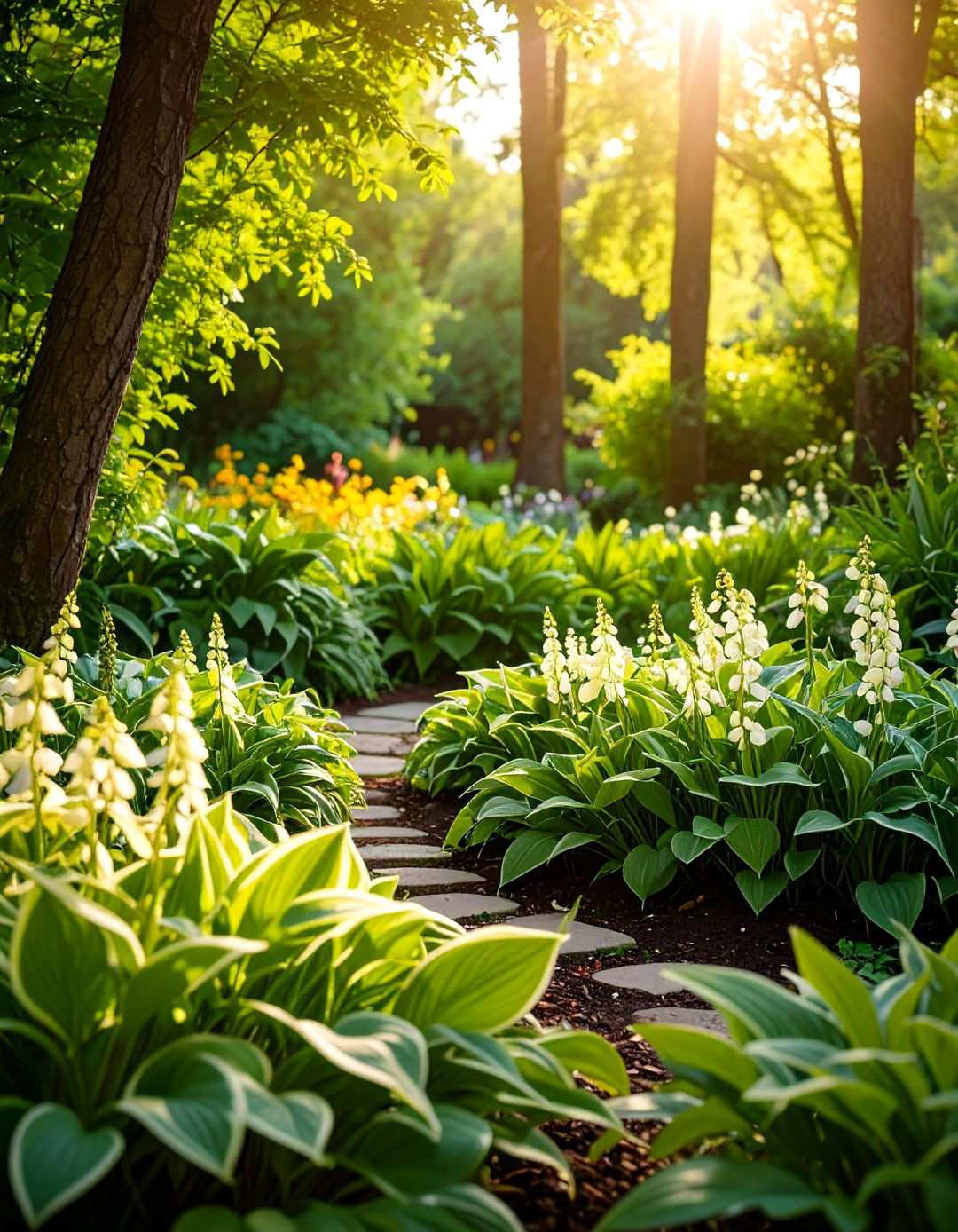 Variegated Foliage Combination Gardens - 24 Shade Garden Design Ideas