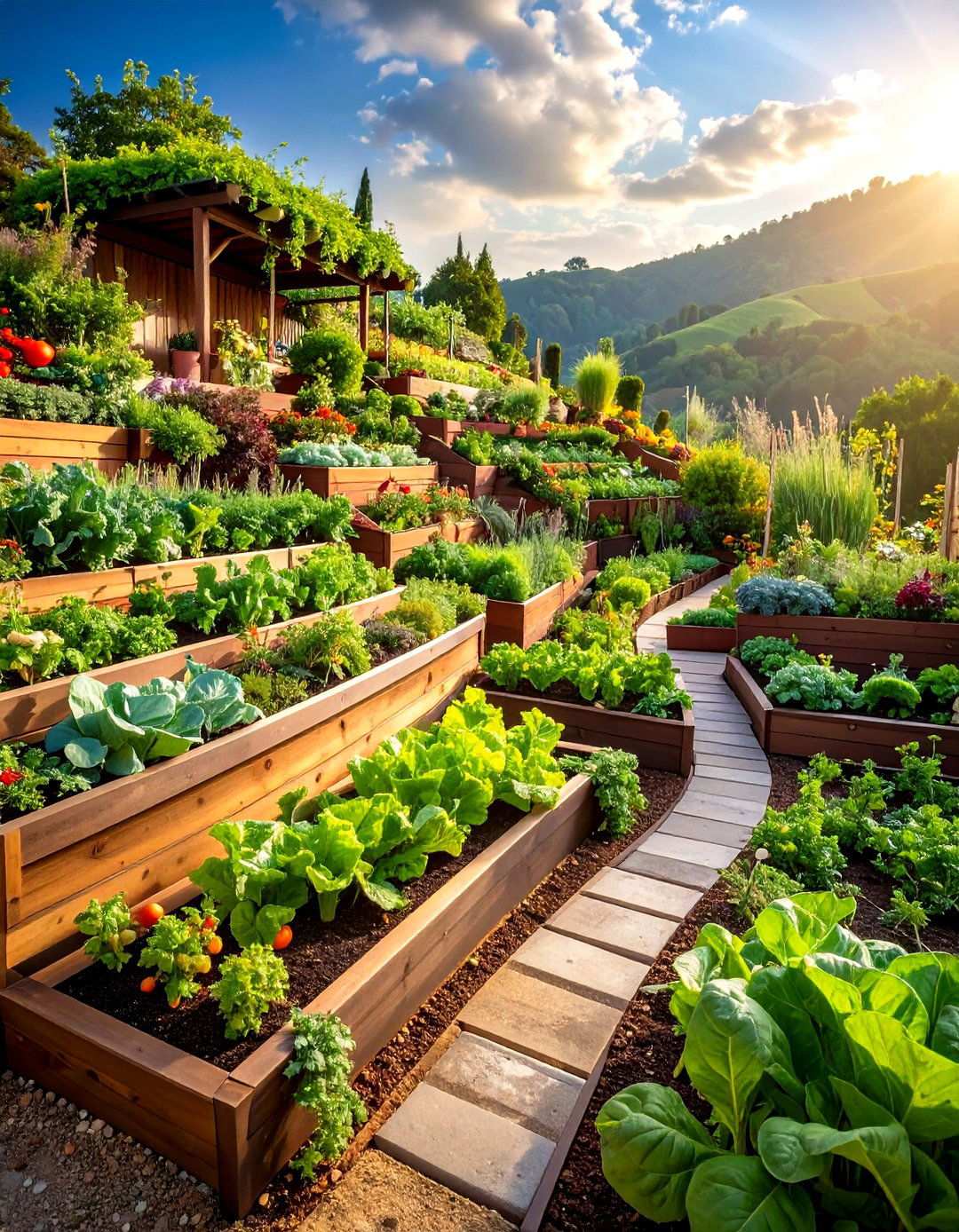 Vegetable Terracing Systems - 24 Terraced Garden Ideas