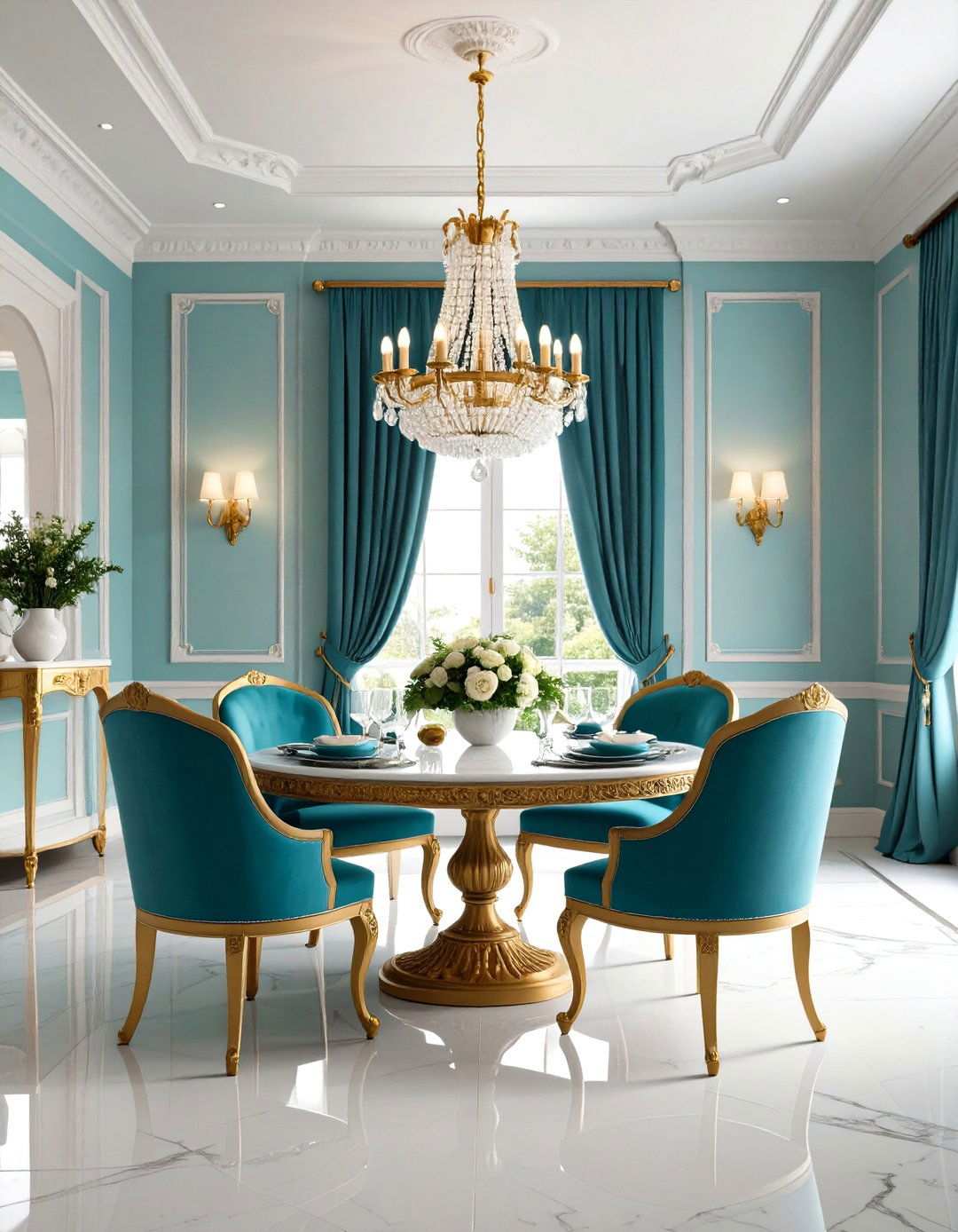 Venetian Plaster with Molding Frames for Luxurious Texture - 24 Wall Molding Ideas