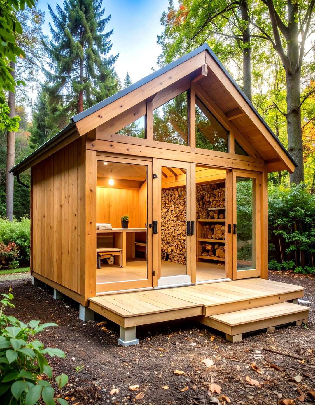 Ventilated Firewood Seasoning Shed - 24 wood shed ideas