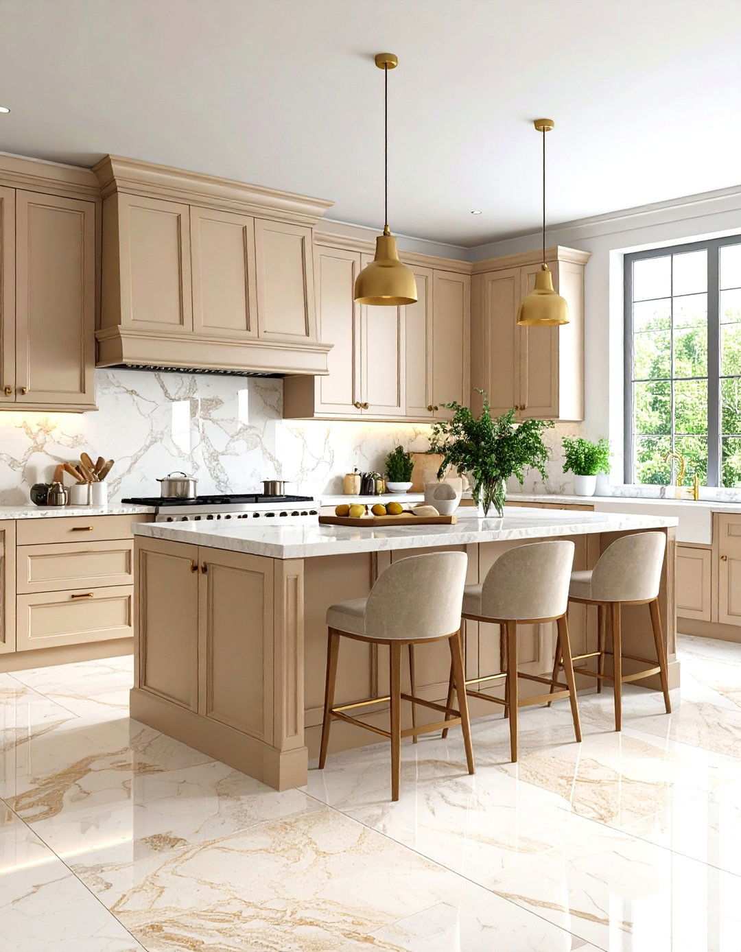 Versailles Pattern Travertine Elegant Layouts - 24 Travertine Floor Kitchen Ideas