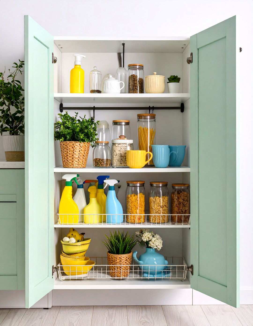 Vertical Cabinet Door Storage Racks - 24 Small Kitchen Storage Ideas
