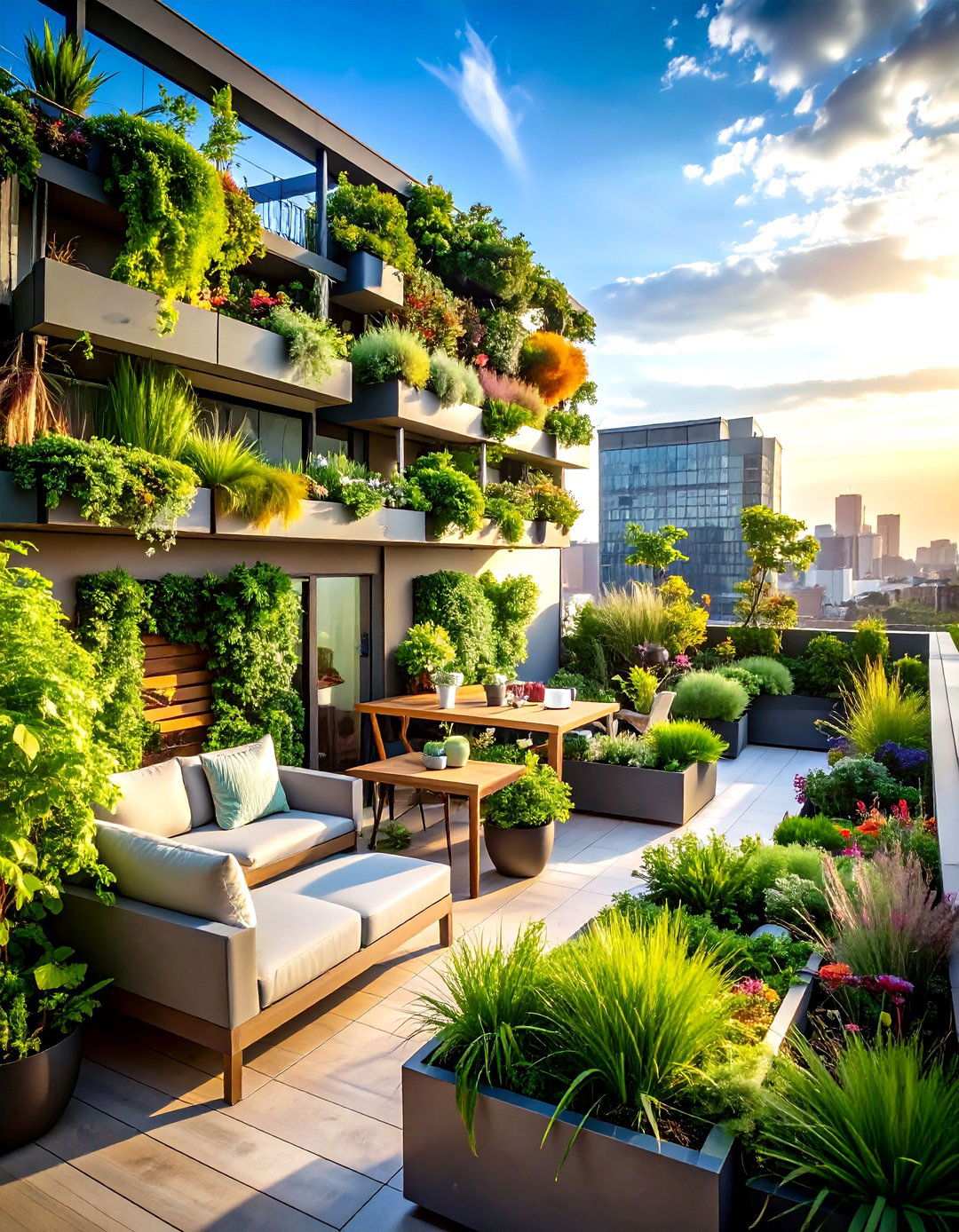 Vertical Garden Rooftop Design - 24 Rooftop Deck Ideas