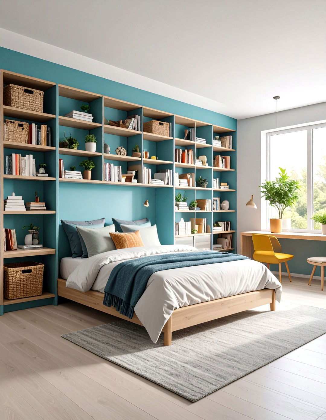 Vertical Shelving Solutions - 24 Small Guest Bedroom Ideas
