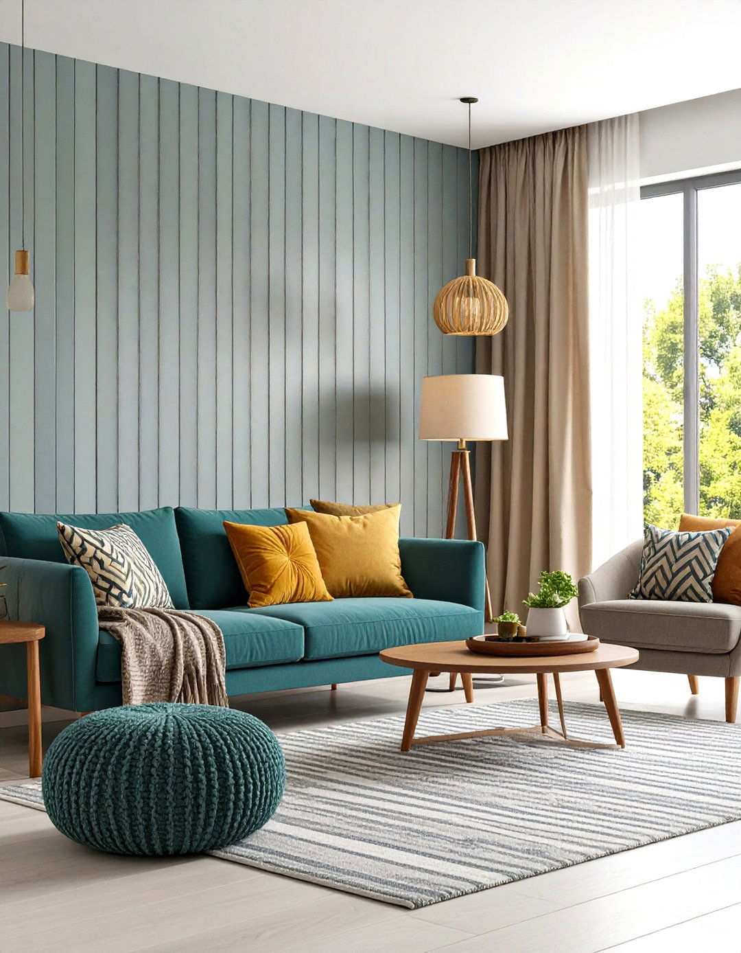 Vertical Shiplap Feature Wall - 24 Shiplap Living Room Ideas