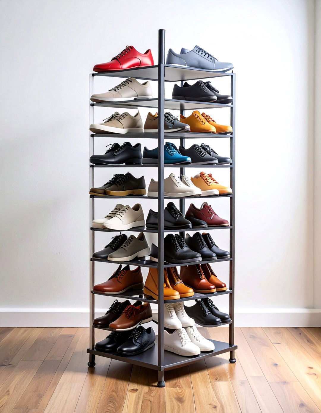 Vertical Shoe Rack Tower - 24 Small Closet Storage Ideas