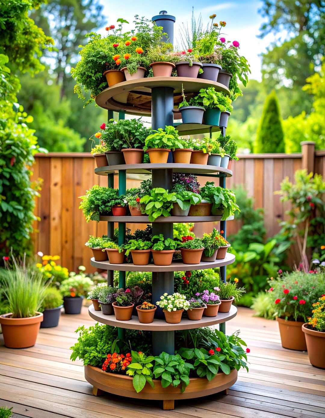 Vertical Spiral Tower Gardens - 24 Spiral Garden Design Ideas