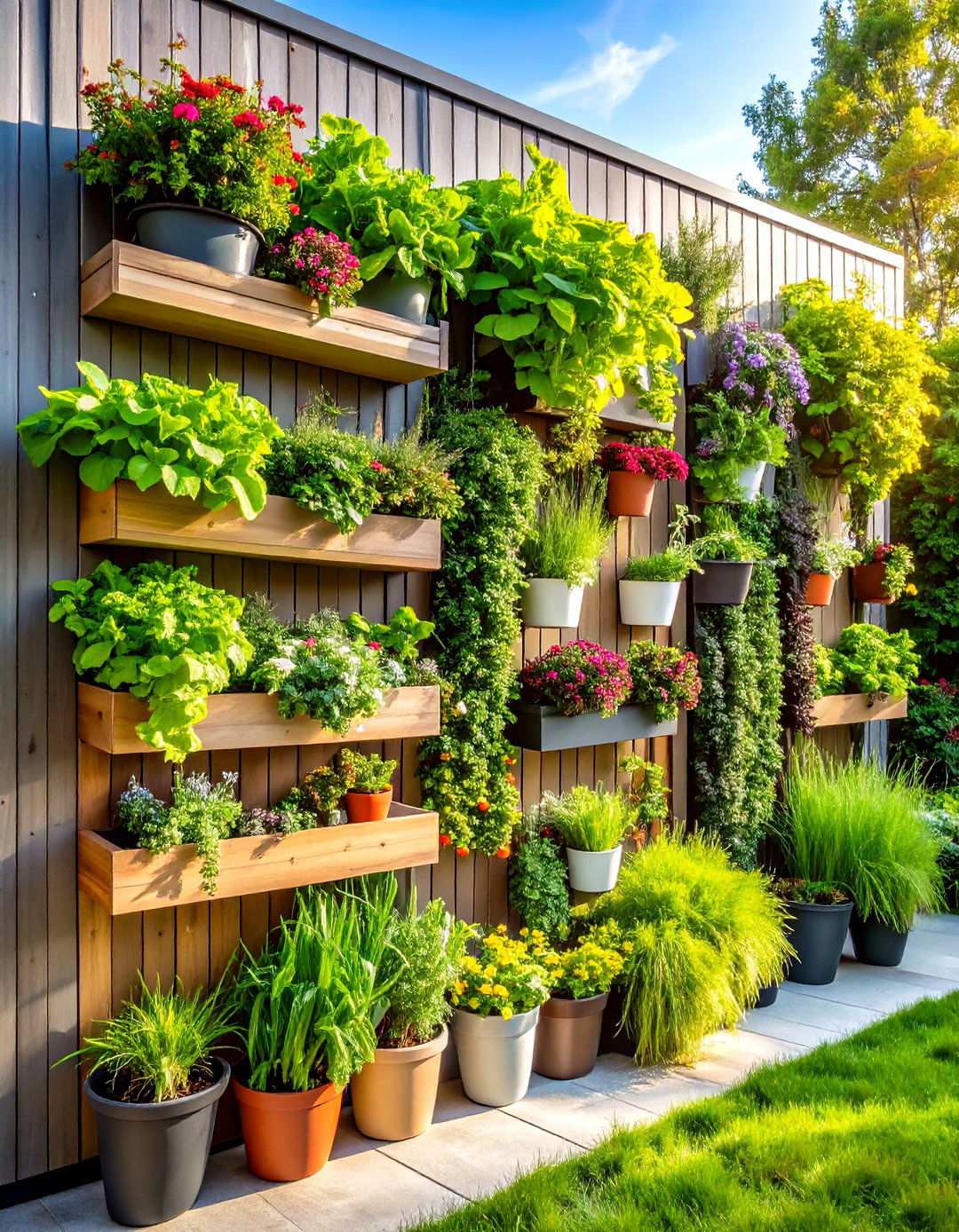 Vertical Spring Container Garden - 24 Spring Garden Ideas
