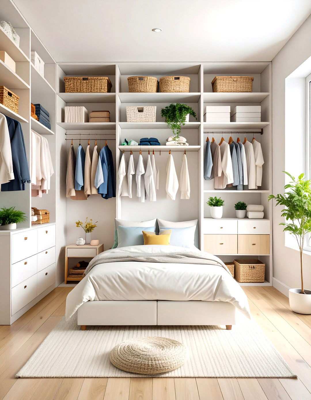 Vertical Storage Wall Solutions - 24 small guest room ideas