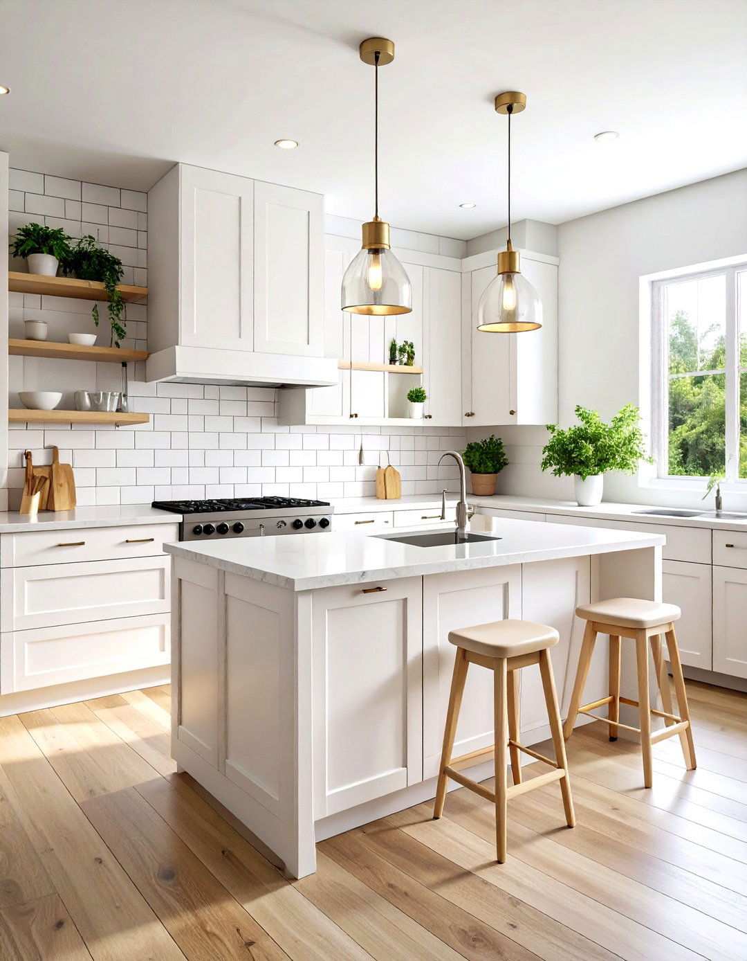 Vertical Subway Tile Stacked Layout - 24 Modern Kitchen Backsplash Ideas