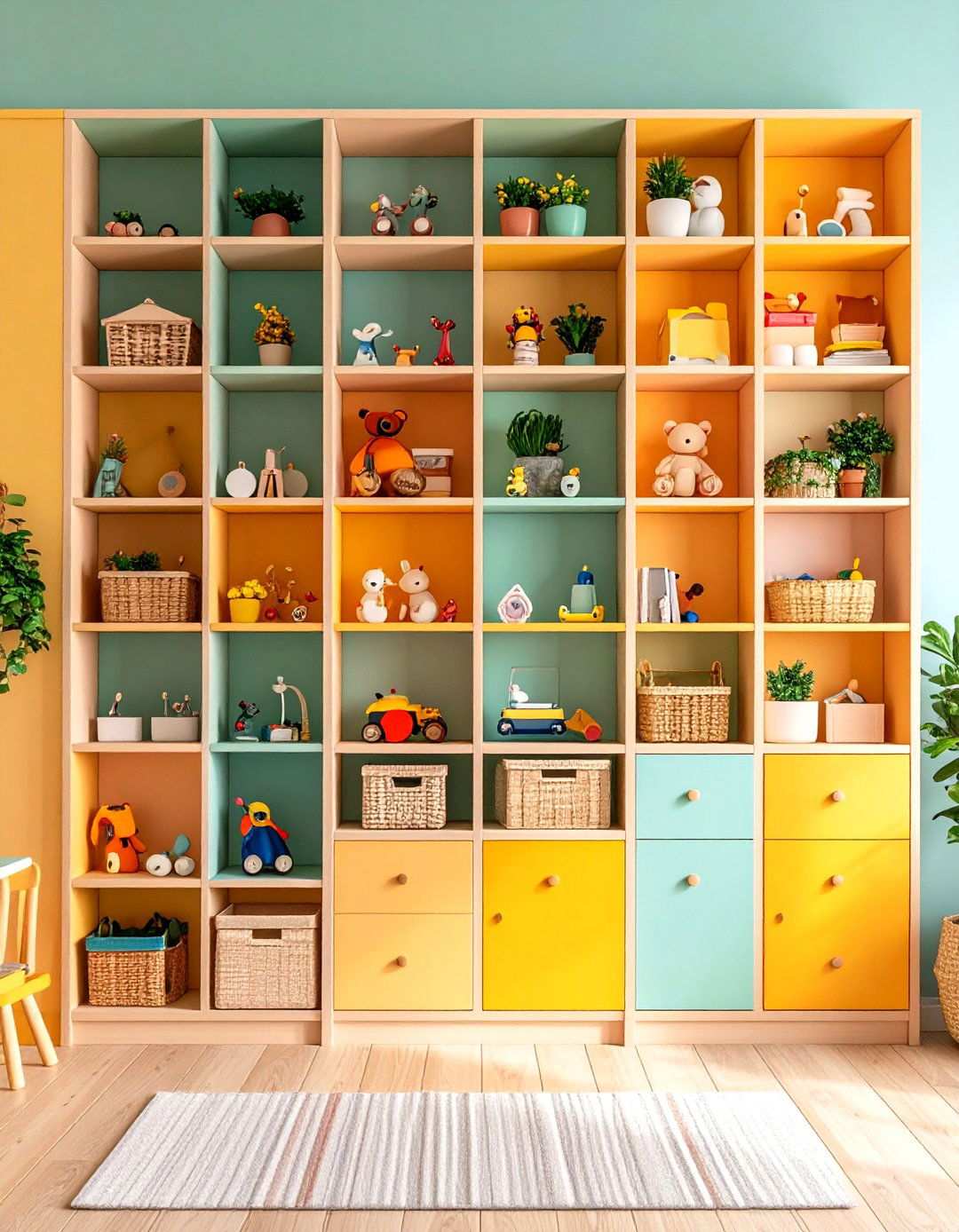 Vertical Wall Storage - 24 Nursery Storage Ideas