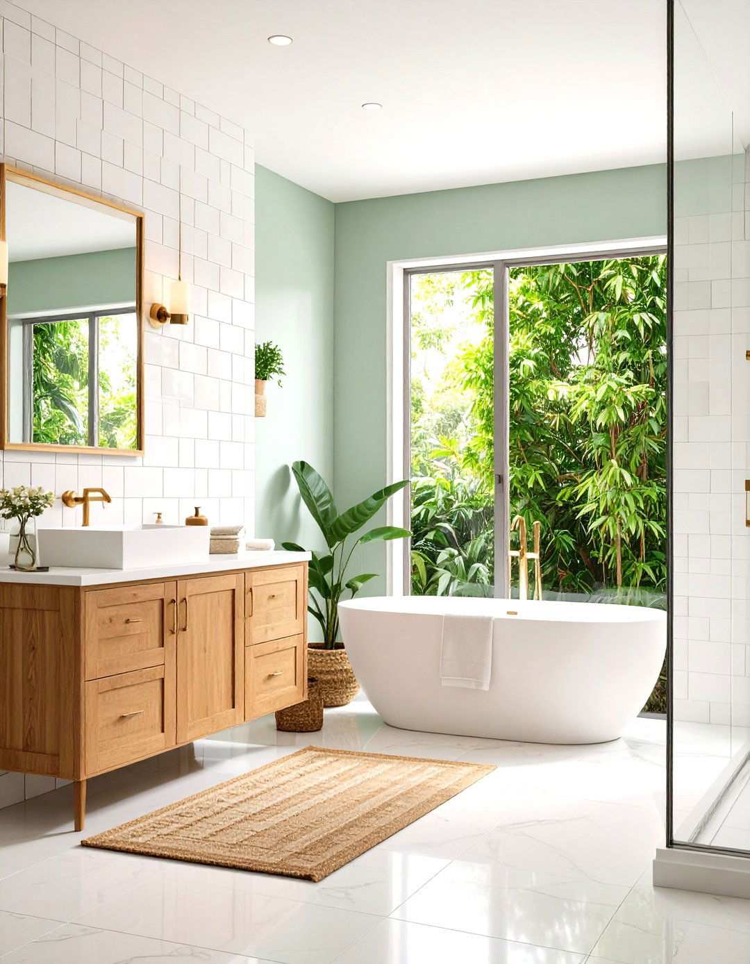 Vertical White Subway Tile Layouts - 24 White Tile Bathroom Ideas