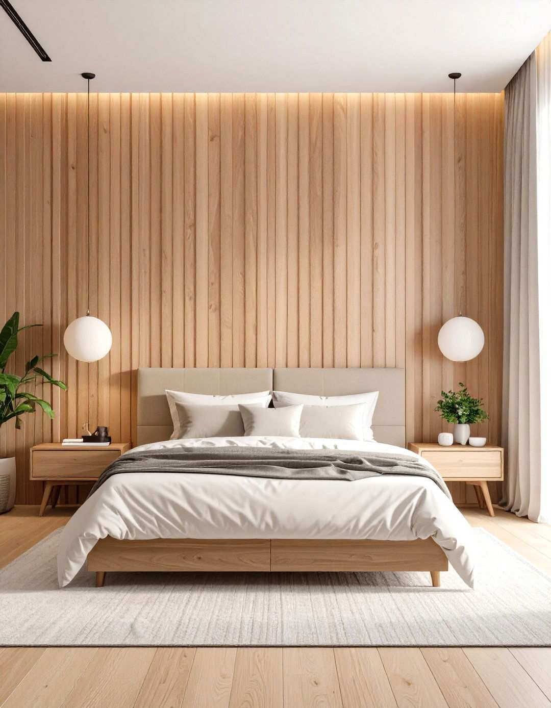 Vertical Wood Slat Feature Wall - 24 Wood Accent Wall Ideas