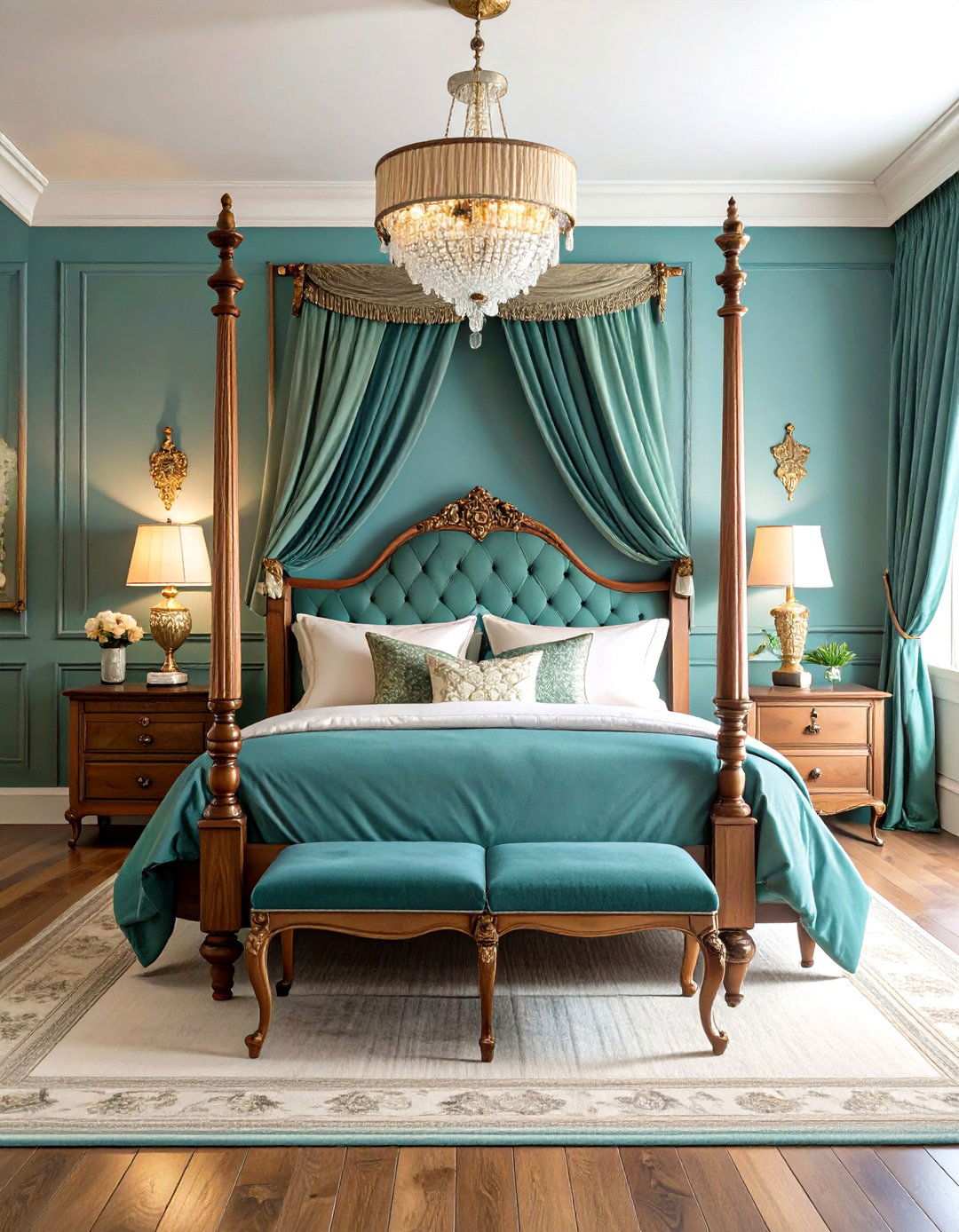 Victorian Bedroom with Ornate Furniture - 24 Traditional Interior Design Ideas
