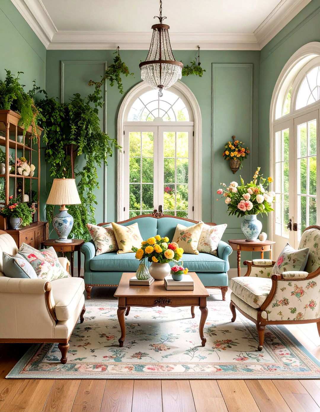 Victorian Botanical Living Room - 24 Victorian Living Room Ideas