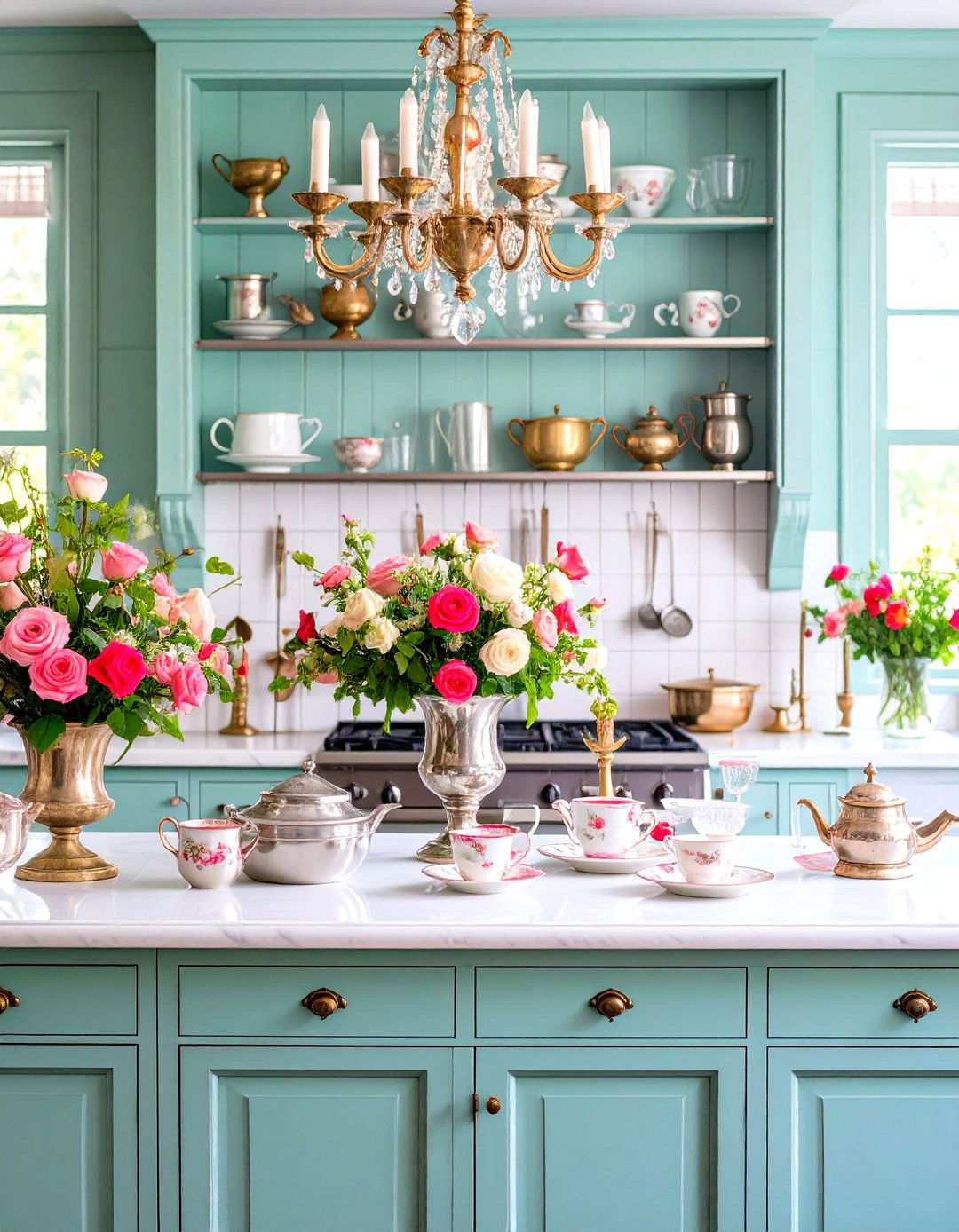 Victorian Elegance Counter Display - 24 Kitchen Counter Decor Ideas