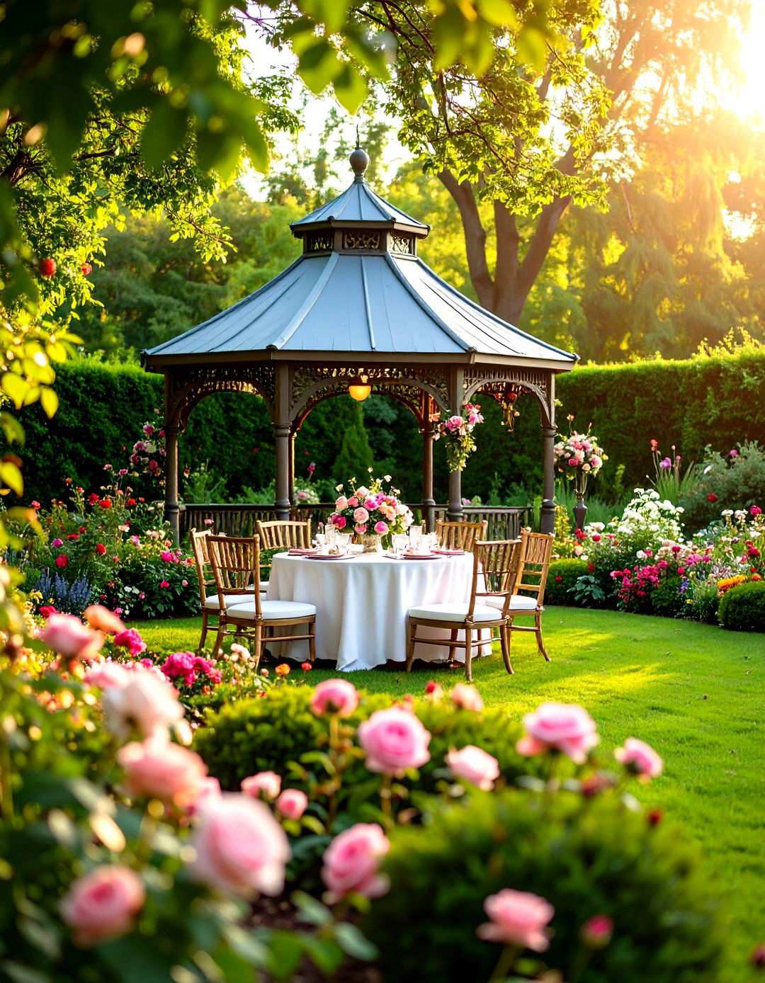 Victorian Garden Party Fairy Celebration Space - 24 Large Fairy Garden Ideas