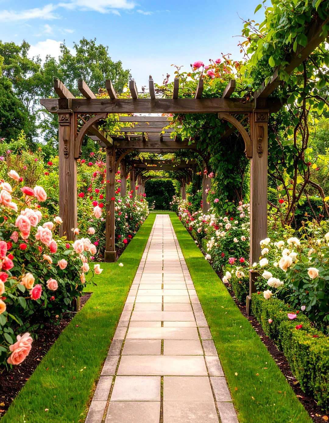 Victorian Garden Walkway - 24 Wooden Walkway Ideas
