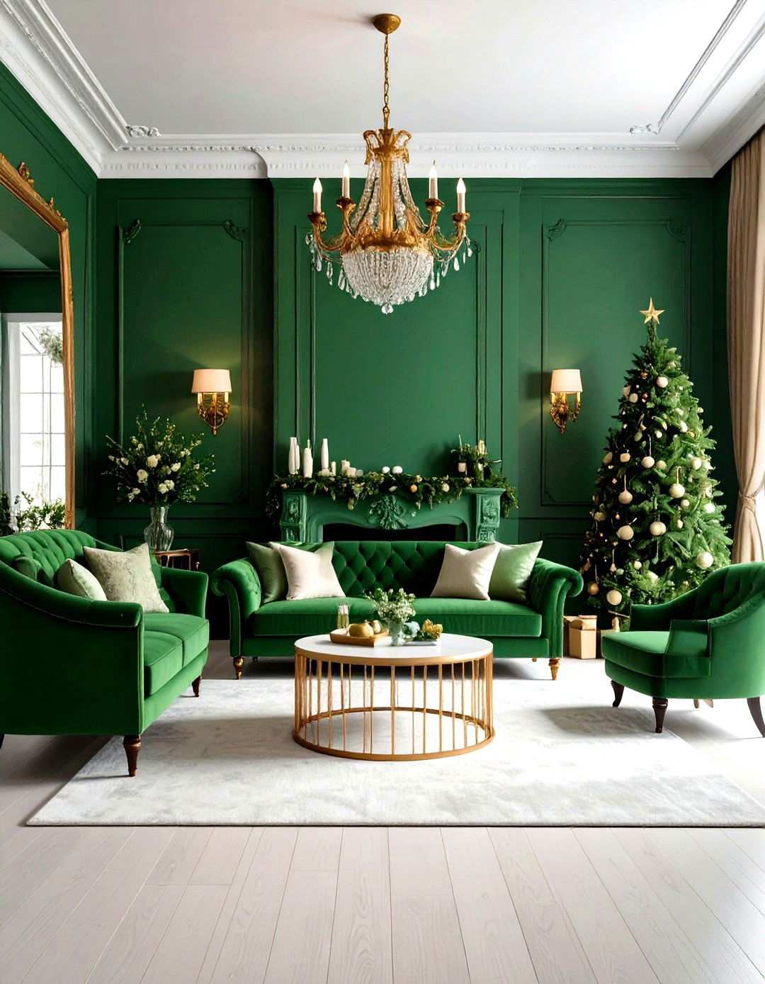 Victorian Green Seasonal Decoration Scheme - 24 Victorian Dark Green Living Room Ideas
