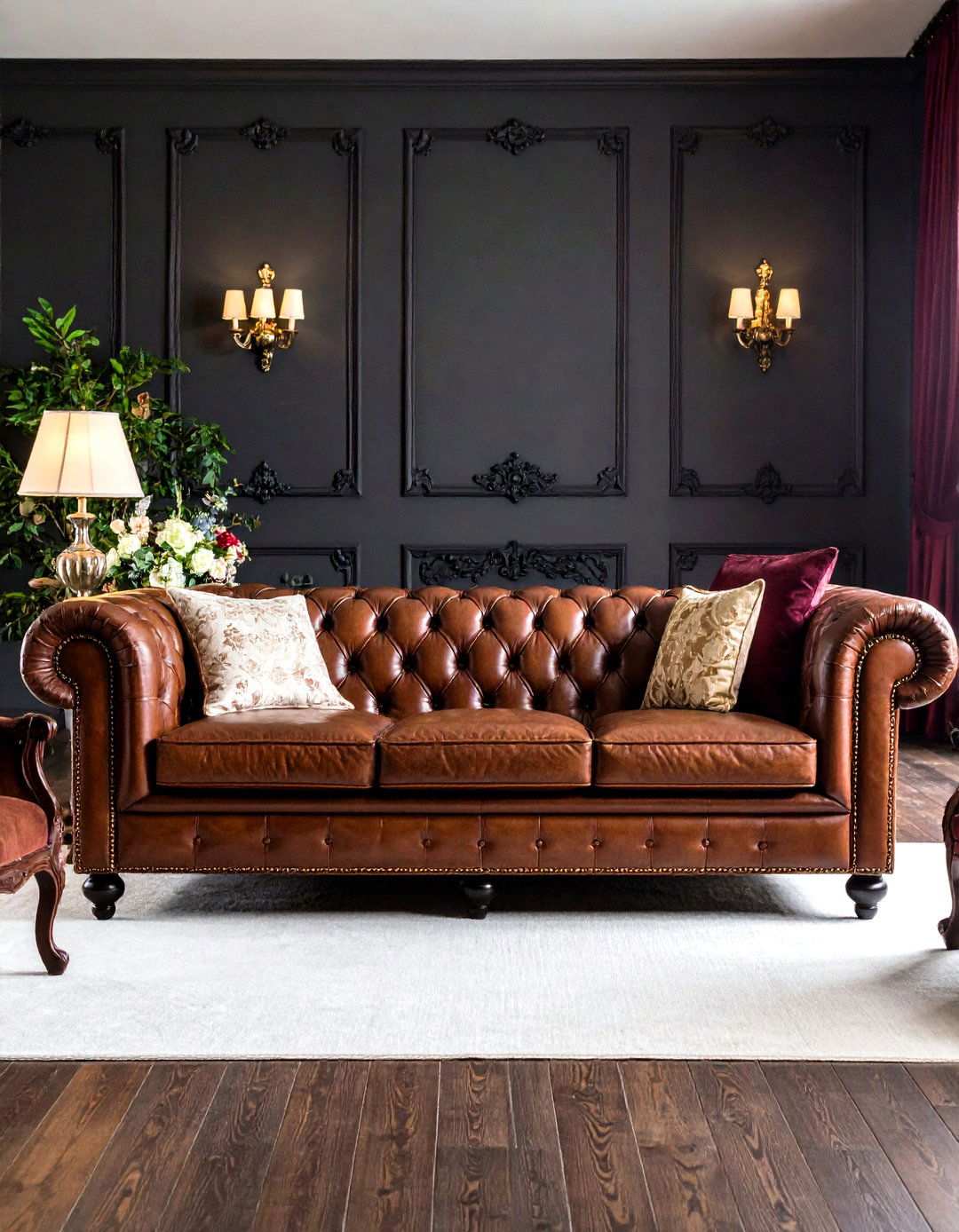Victorian Industrial Leather Seating - 24 Steampunk Living Room Ideas