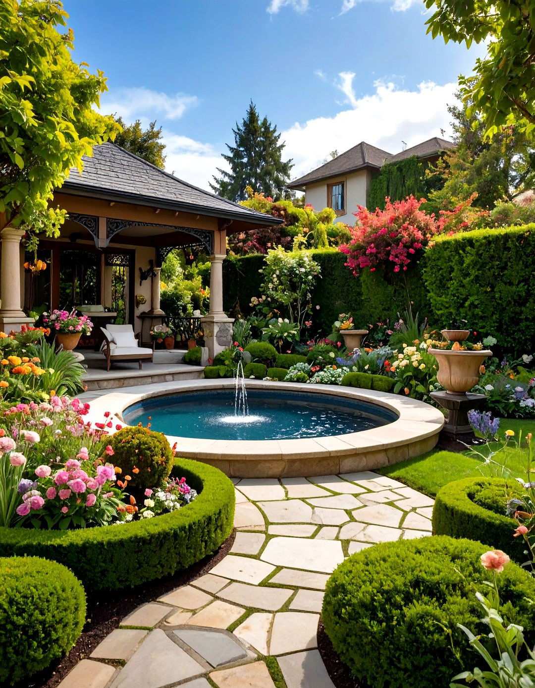 Victorian Inspired Spool Courtyard - 24 Spool Pool Ideas