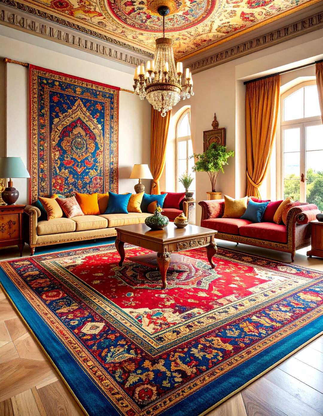 Victorian Persian Carpet Paradise - 24 Victorian Living Room Ideas