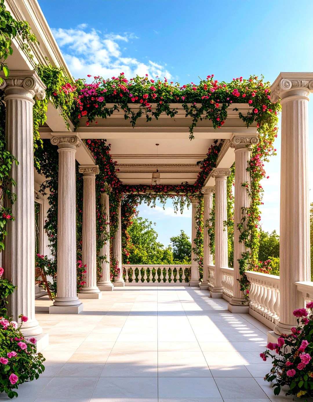 Victorian Porch with Climbing Vines - 24 Victorian Porch Ideas