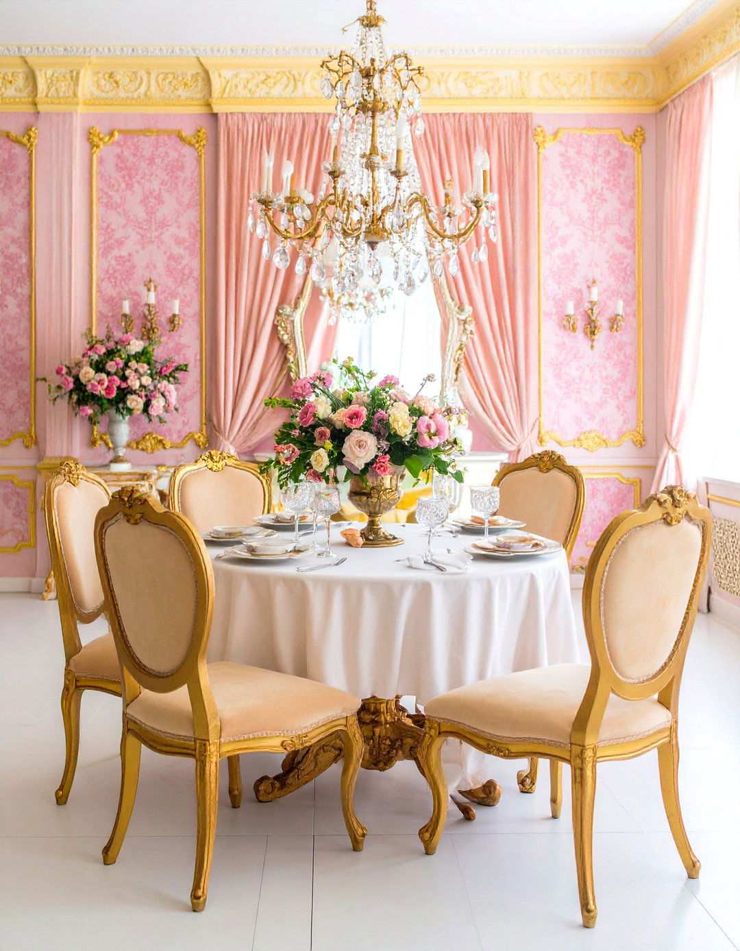 Victorian Romance Dining Room - 24 How to Decorate With Yellow and Pink