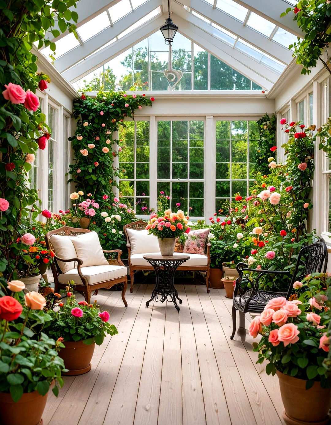 Victorian Rose Garden Sunroom - 24 Victorian Sunroom Ideas