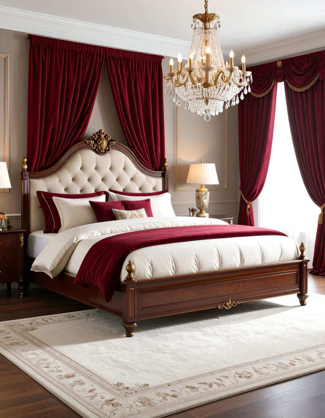 Victorian Sleigh Bed Grandeur - 24 Vintage Bedroom Ideas