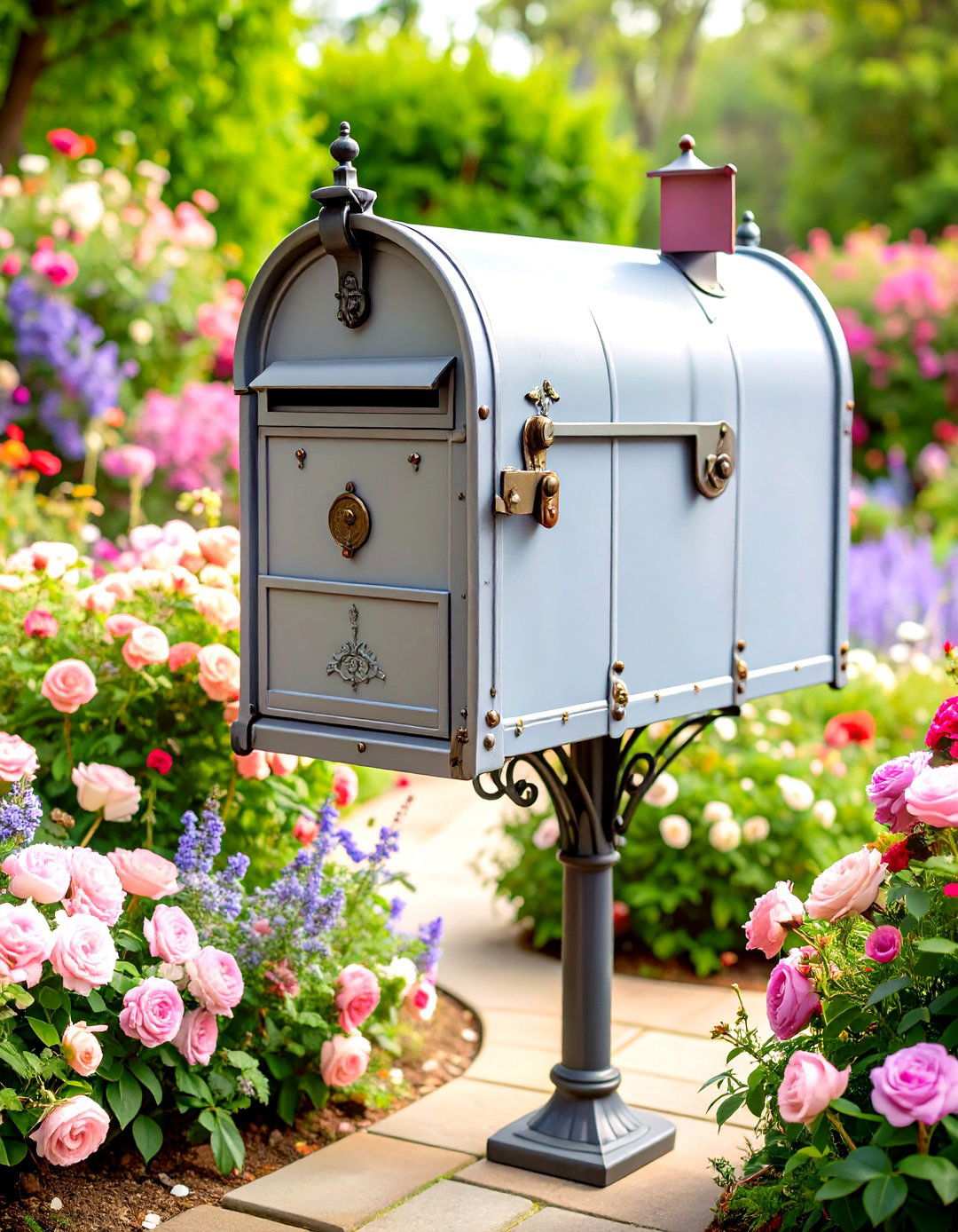Vintage Antique Charm - 24 Mailbox Landscaping Ideas