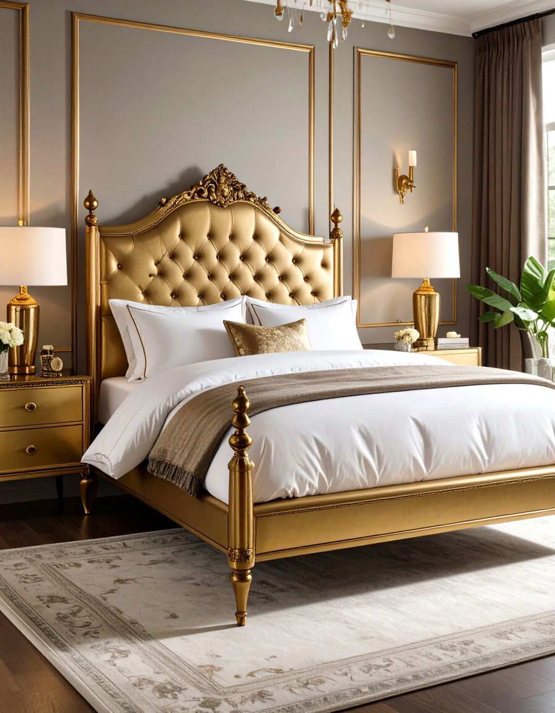 Vintage Brass Accent Bed - 24 Unique Bed Design Ideas