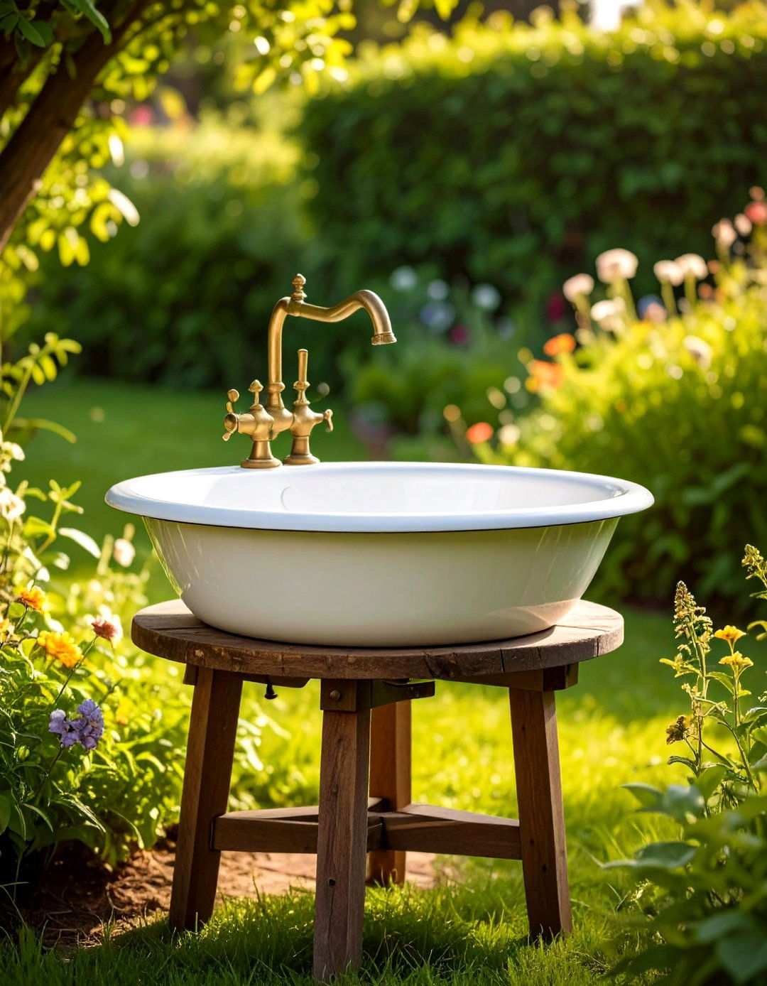 Vintage Cast Iron Garden Sink - 24 outdoor sink ideas