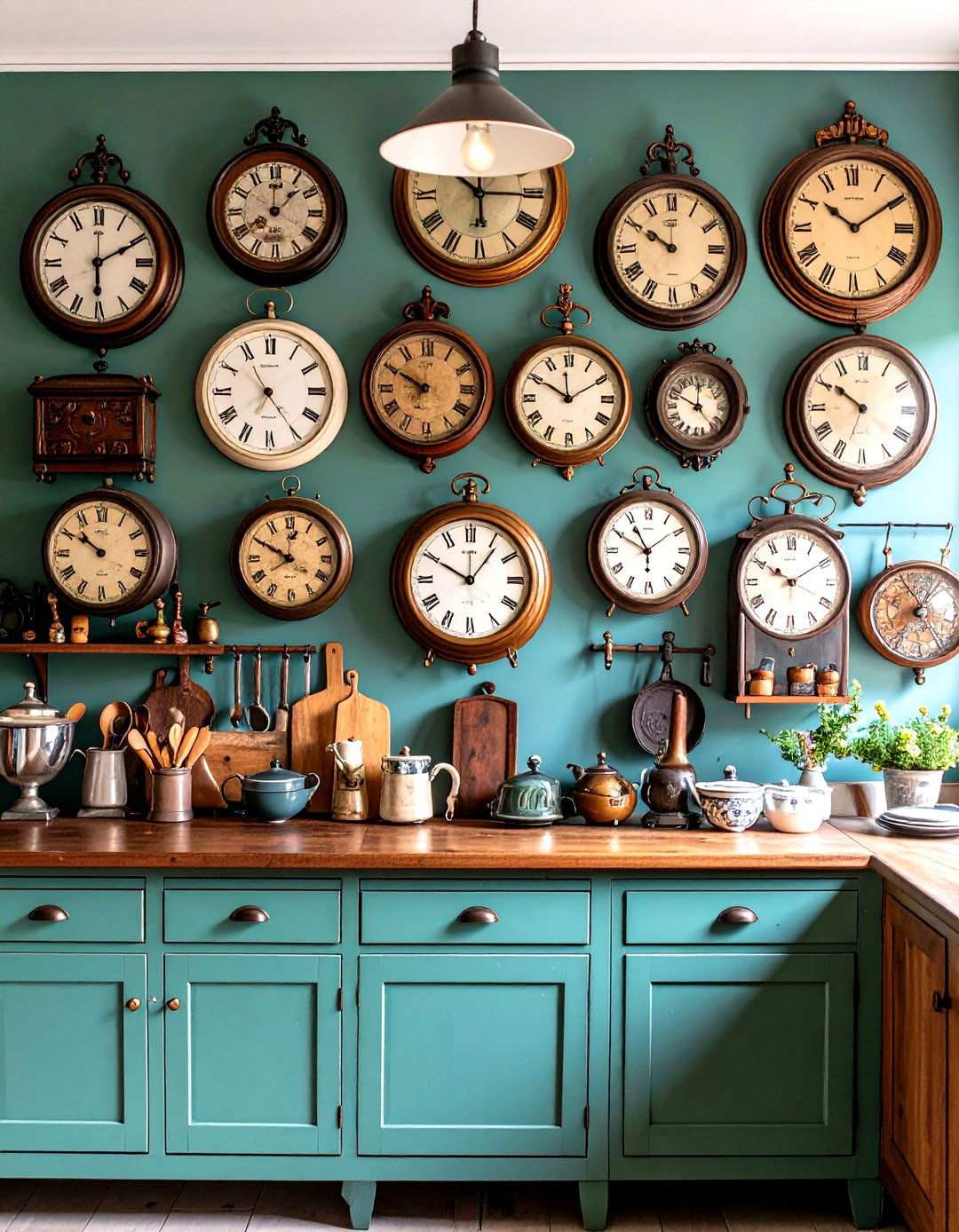 Vintage Clock Collection Feature - 24 Kitchen Wall Decor Ideas