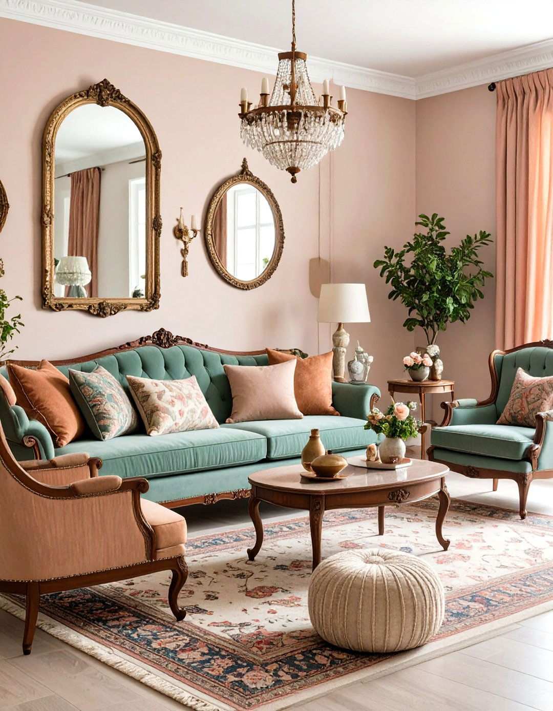 Vintage Eclectic Living Room with Antique Finds - 24 Small Living Room Ideas