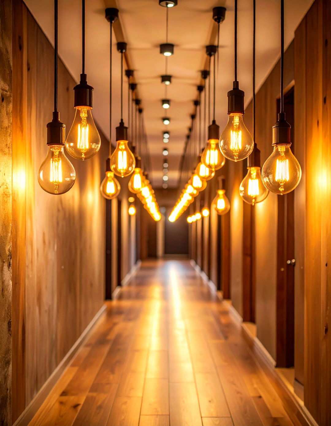 Vintage Edison Bulb Cluster - 24 Narrow Hallway Lighting Ideas