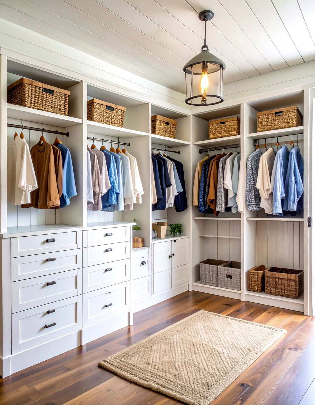 Vintage Farmhouse Closet with Shiplap Walls - 24 Rustic Closet Ideas
