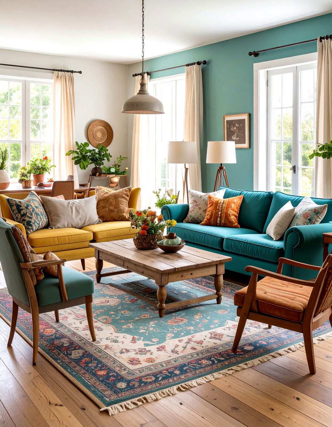 Vintage Farmhouse Furniture Layout - 24 Small Rustic Living Room Ideas