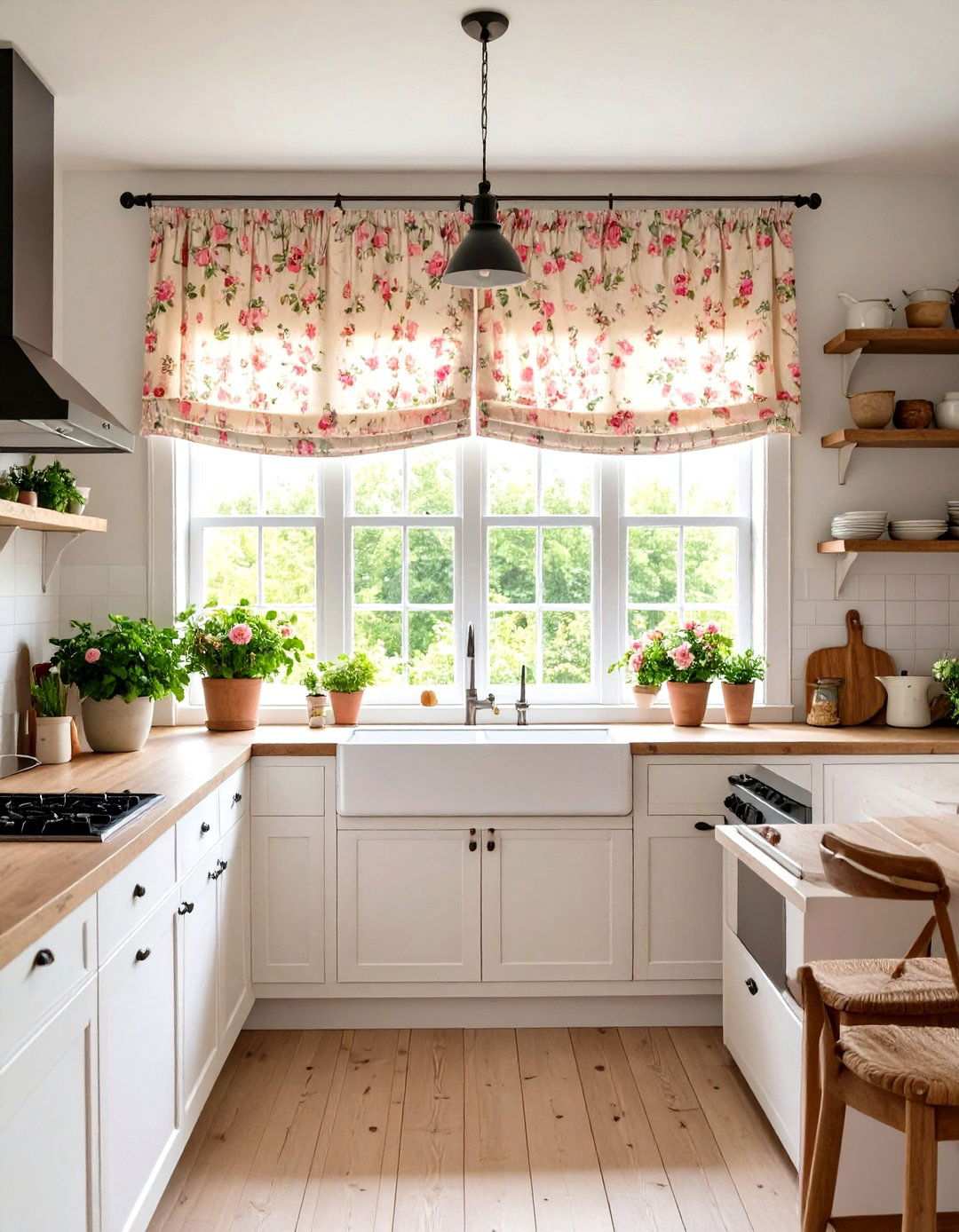 Vintage Floral Kitchen Valance with Nostalgic Appeal - 24 Kitchen Valance Ideas