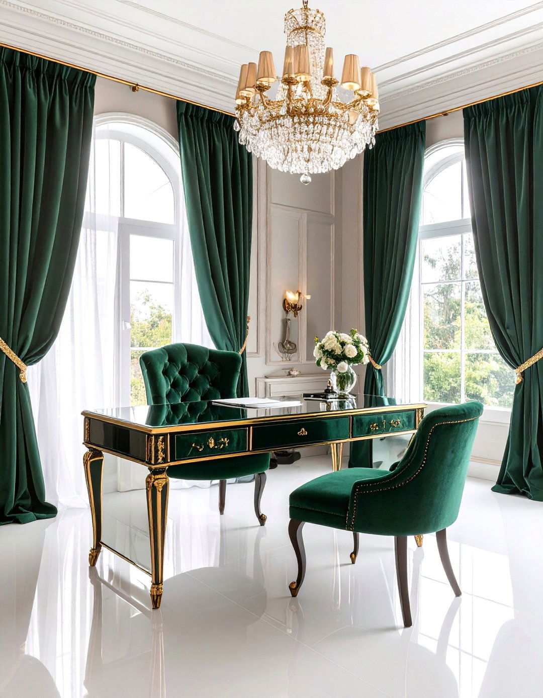 Vintage Glam Hollywood Regency Office - 24 Home Office Ideas for Her