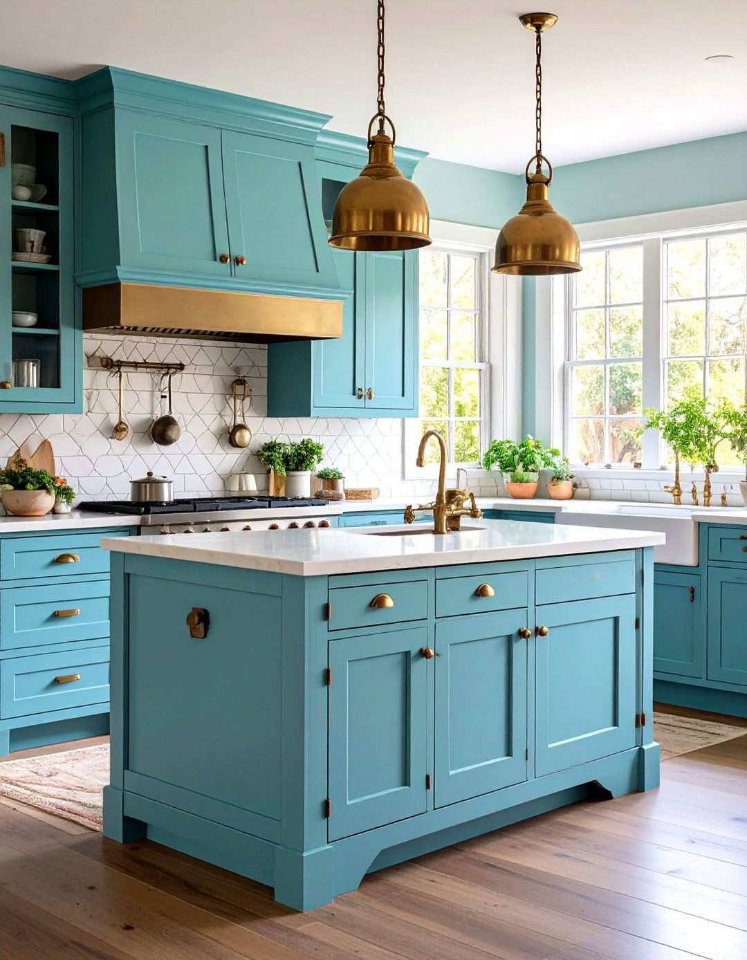 Vintage Hardware Accent Kitchen - 24 White Farmhouse Kitchen Ideas